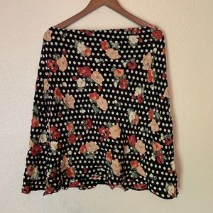 Handmade flowy knee-length skirt